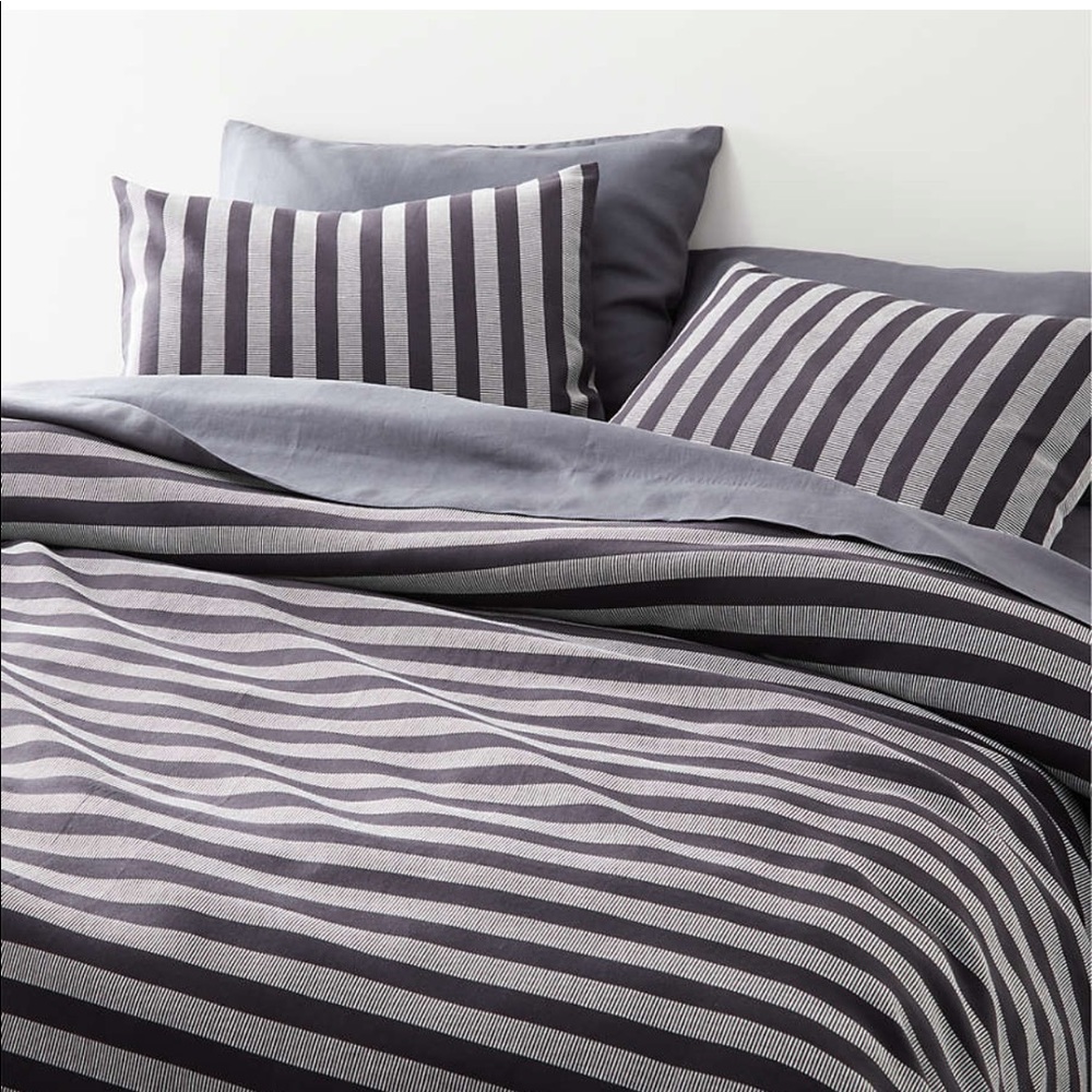 Crate & Barrel King Duvet Set.